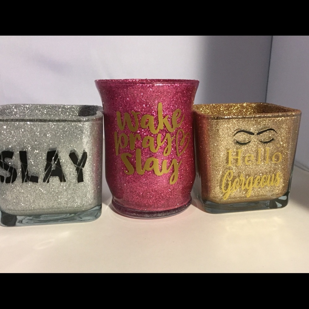 Glitter Makeup Brush Holders